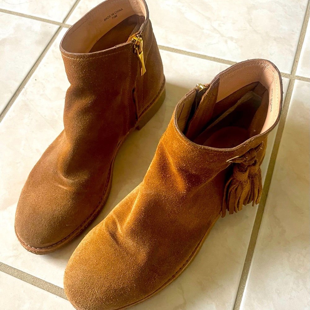 Kate Spade booties with tassel
